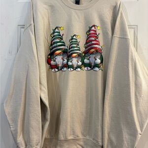 Whimsical Gnome Sweatshirt - Cream